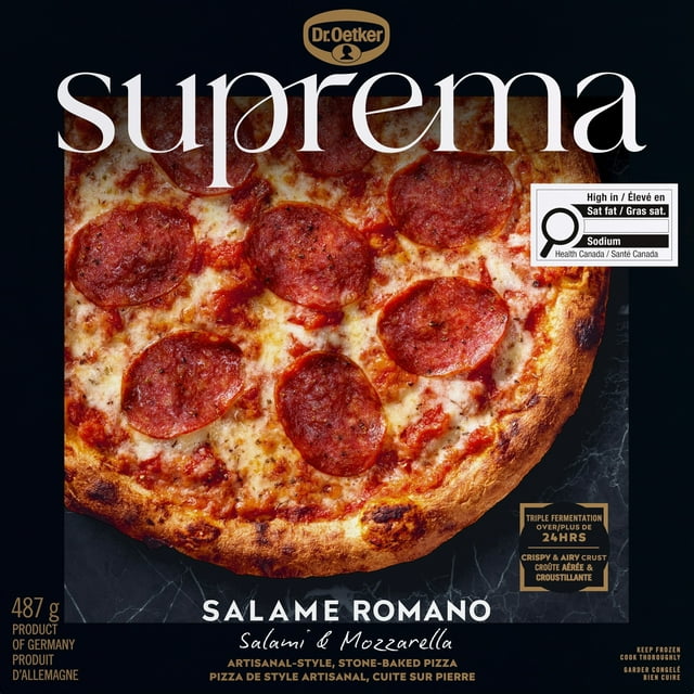 Suprema Salame Romano Pizza surgelée Napolitaine - 487G Suprema - 487G Salame Romano