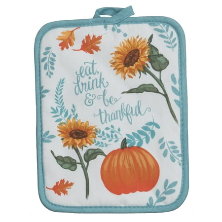 - Harvest Delight Pumpkins and Sunflowers Fall Kitchen Pot Holder