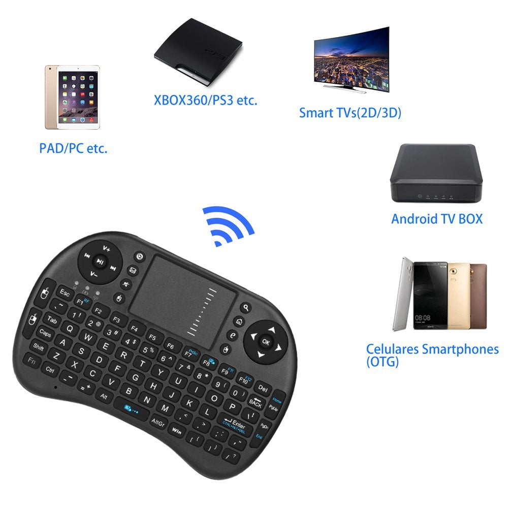 Wireless Mini Handheld Remote Keyboard with Touchpad Work for X-BOX ...