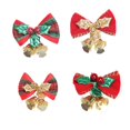 thumbnail image 2 of sweethay 10 Uds. Lazos de cinta navideña con campanas, lazos navideños para decoración de árboles, suministros para envolver regalos Kits de decoración para fiestas sweethay HA037483-00, 2 of 8