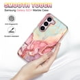 thumbnail image 6 of CASEFIV Phone Case for Samsung Galaxy S23 Plus, 2 Pack [Tempered Glass Screen Protector+Camera Lens Protector], Marble Pattern Heavy Duty Shockproof Full Body Hard PC+Soft Silicone Cover, Rose Gold, 6 of 8