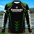 thumbnail image 3 of Camiseta de manga larga para hombre del equipo de carreras de motos Kawasaki, camiseta de primavera y otoño para mujer, camiseta deportiva informal 24/25, 3 of 4