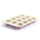 thumbnail image 1 of Molde para magdalenas GreenLife de cerámica saludable, antiadherente, 12 tazas, rosa, 1 of 8