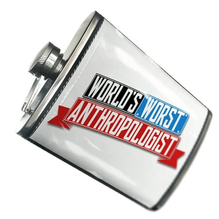 

NEONBLOND Flask Funny Worlds worst Anthropologist