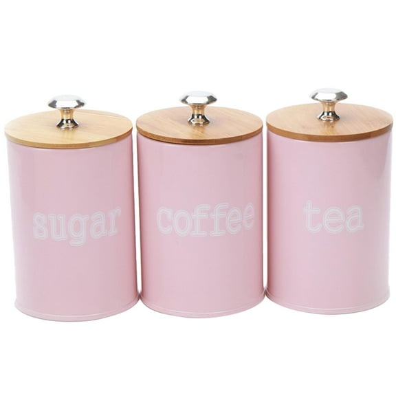 Durable Kitchen Metal Spice Seasoning Canister Pink