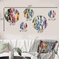 thumbnail image 4 of Designart "Opulent Metallic Blooms III" Floral Round Wall Art Set Of 5 - Gold Cottage For Bedroom Wall Art Set, 4 of 6