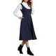 thumbnail image 4 of Vestido Pinafore Vintage Allegra K para Mujer con Encaje, Overoles Midi con Botones y Bolsillos M Azul Oscuro, 4 of 6