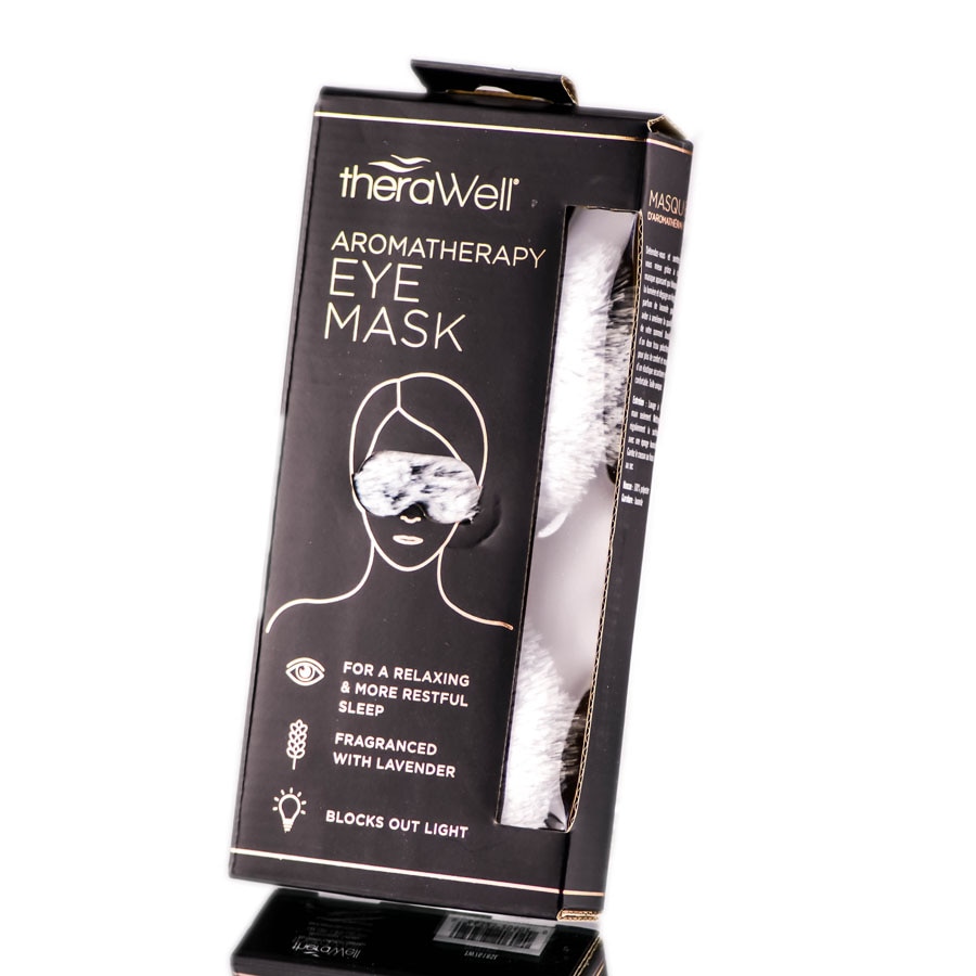 Upper Canada Soap TheraWell Faux Fur Aromatherapy Eye Mask White