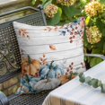 thumbnail image 3 of Throw Pillow Covers, Orange Blue Grey Pumpkins Fall 16x16 Pillow Covers for Couch/Sofa/Bed, Thanksgiving Botanical Vintage Decorative Square Linen Cushion Pillowcase for Home Decor, 3 of 9