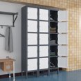 thumbnail image 3 of Fesbos Metal Locker with 5 Doors, Tall Steel Storage Lockers for Employees - 5 Tier Locker Storage Cabinets for School, Gym, Home, Office, Garage, 3 of 7