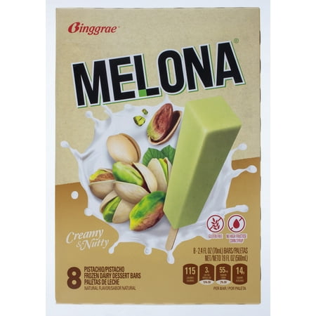 Binggrae Melona Pistachio Frozen Dairy Dessert Bars, 19 fl oz, 8 Ct