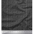 thumbnail image 1 of Soimoi Black Poly Georgette Fabric Stripe & Alphabet V Text Fabric Prints By Yard 42 Inch Wide, 1 of 3