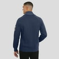thumbnail image 5 of Men's J. Palmer Navy Chicago Bears The Playmaker Cardigan Raglan Sweater, 5 of 6
