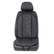 Auto Drive 1Piece Full Size Car Seat Cushion Leather Black - Universal Fit, 20CUWM11