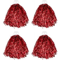 2 Pcs Pom Poms Cheerleading Metallic Cheerleader Pom Poms with Baton Handle Cheer Pom Poms for Sports Game Cheering Team Training Party Dance Stage 11.02x4.72 Inch