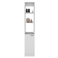 thumbnail image 4 of Depot E-Shop Linen Cabinet, 1 Door, 6 Shelves, White, 4 of 5