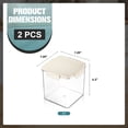 thumbnail image 4 of Sorbus 2-Pack Medium Tall Square Airtight Food Storage Containers – Clear Stackable Pantry, 4 of 8