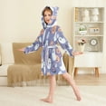 thumbnail image 4 of FORMRS Kids Bathrobe Unisex Hooded Robe Toddler Pajamas Sleepwear, Size 7-9T, Blue Cute Halloween, 4 of 7