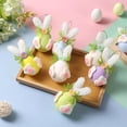thumbnail image 5 of Twfbrm Easter Bunny Hanging Ornaments, Easter Decorations 4.7 inch Pastel Flocked Easter Eggs with Bunny Ears, Shatterproof Spring Decorative Plush Eggs Pendants for Tree, Wall, Doors & Mantels, 5 of 9