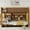 Wheat, variant on Harper & Bright Designs Bunk Bed Queen over Queen with Storage Cabinets, Queen Wood Bunk Bed Frame with Charging Station, Guardrails and Ladder, Brown