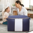 thumbnail image 5 of Gnmfd 2PC Foldable Cloth Clothing Storage Bag Organizer, Large Underwear and Blanket Storage for Closet, Bedroom, Under Bed, Home Office, Christmas Decorations Storage, Holiday Closet Organization, 5 of 7