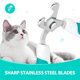 thumbnail image 3 of Tijeras profesionales para uñas de mascotas, tijeras para uñas de gato, cabezal de corte único de 25 grados, ideal para cachorros, cachorros, gatos y conejos - Azul blanco, 3 of 5