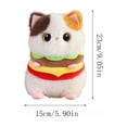 thumbnail image 3 of Stuffed Cat Plush | Colorful Stuffed Animal Burger Plush Gift for Cat Lovers 10 Inch Plush Burger Cat, 3 of 6