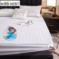 thumbnail image 1 of Waterproof Thicken Quilting Process Fitted Sheet Bed Cover Mattress Protector,150x200 180x200 200x220,Solid Color, 1 of 6