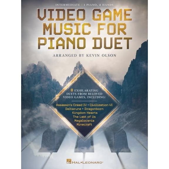 Video Game Music for Piano Duet: 8 Exhilarating Duets from Beloved Video Games for 1 Piano, 4 Hands, (Paperback)