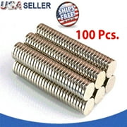 AMDA STORE 100 Neodymium Magnets Round Disc N35 Super Strong Rare Earth 12mm X 2mm Fridge