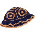 thumbnail image 3 of CoCopeaunts Women Bucket Hat Knit Beanie Hat Crochet Handwoven Foldable Winter Warm Fisherman Hat Handmade Flower Beanie Cap, 3 of 8