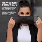 MagiCare Protective Black Face Masks - Breathable Face Mask for Adults - 50ct