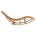 thumbnail image 4 of vidaXL Patio Lounge Chair Rocking Sunlounger with Cushion Sunbed Solid Teak, 4 of 12