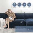 thumbnail image 6 of 118" Modern L-Shaped Modular Sectional Sofa with Reversible Chaise,5-Seat Upholstered Comfy Chenille Cloud Couch with Double Cushions and Storage Pockets for Living Room,Bedroom,Apartment,Dark Blue, 6 of 8