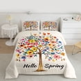 thumbnail image 2 of Manfei Tree Of Life Boy Girl Bedding Comforter Set 2pcs,Colorful Flowers Twin Comforter Sets Microfiber,Spring Garden Breathable Bedding Set,Breathable Home Decor,Reversible, 2 of 8