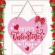 thumbnail image 4 of Decoración Colgante de Corazón de Madera | Decoración de Pared y Puerta para San Valentín | Letrero Rústico de Madera Reutilizable para El Hogar, Jardín, Fiesta, Bar | Regalo Romántico para Novias, F, 4 of 6