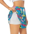 thumbnail image 3 of Lsque Color Dachshund Dog Printed Women's Running Shorts with Liner Pockets,Elastic Quick Dry Workout Athletic Gym Yoga Shorts,Womens High Waist Shorts-Small, 3 of 9