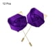 thumbnail image 3 of Ramilletes de rosa Unique Bargains con Alfileres para Hombres Ceremonia de Boda Morado oscuro, 3 of 5