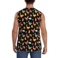 thumbnail image 4 of Daiia Flowe Rooster Printed Men's Tank Tops,Casual Soft Sleeveless Gym Muscle Shirts Bodybuilding Tee-Large, 4 of 8
