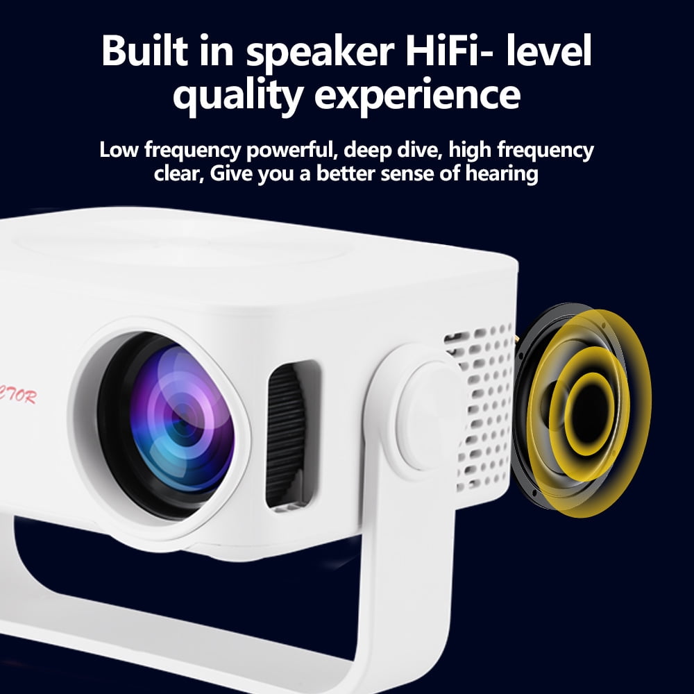 Mini Projector with WiFi , Native 1080P Projector , Projectors for Outdoor Movies Home Theater Built-in Speaker Android11 Dual WiFi6 Allwinner 1080p Compatible with iPhone/Android/PS4/Laptop
