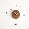 thumbnail image 2 of Reloj de pared de madera para el hogar de 12 pulgadas, reloj de pared para cocina, decoración de pared para habitación, silenciosa Afortunado Sencillez, 2 of 5