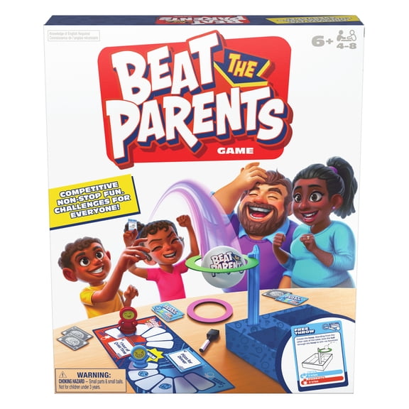 Spin Master Games, Beat the Parents, 2025 Edition with New Challenges & Cards, 4-8 Players, for Ages 6 and up