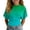 Green, variant on Girls Tshirts Summer Tops Short Sleeves Solid Color Tees Casual Crew Neck Basic Tees for Kids Green 3-4years