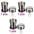thumbnail image 2 of Gobelet Rétractable en Acier Inoxydable Pliable pour Camping Extérieur Tasse en Métal Mug en Acier Inoxydable 75ml/150ml/250ml, 2 of 9