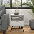 thumbnail image 2 of Furniture of America Gleb Wood Storage End Table with USB Port in White Pure, 2 of 5