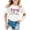White, variant on MuXiKeJi Clothes 100 Days Of School T Shirt Girls Solid Color Round Neck Short Sleeve T Shirt Trendy Blouse Tops School Clothes for Girls