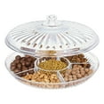 thumbnail image 1 of FloreceBien Acrylic Multi Sectional Snack Serving Tray Set with Lid (Six Sections), 1 of 5