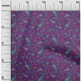 thumbnail image 1 of oneOone Silk Tabby Fabric Leaves|Floral & Paisley Block Printed Craft Fabric BTY 42 Inch Wide, 1 of 4