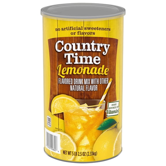 Country Time Lemonade Naturally Flavored Powdered Drink Mix, 5.16 lb Canister
