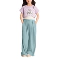 thumbnail image 2 of Otqutp Girls Wide Leg Sweatpants Flowing Loose Baggy Pants Cute Track Pants for Teen Straight Leg Activewear Joggers, 2 of 6